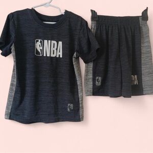 Boys Medium Size 5/6 NBA 2 Piece Short Sleeve & Shorts Set Athletic Activewear